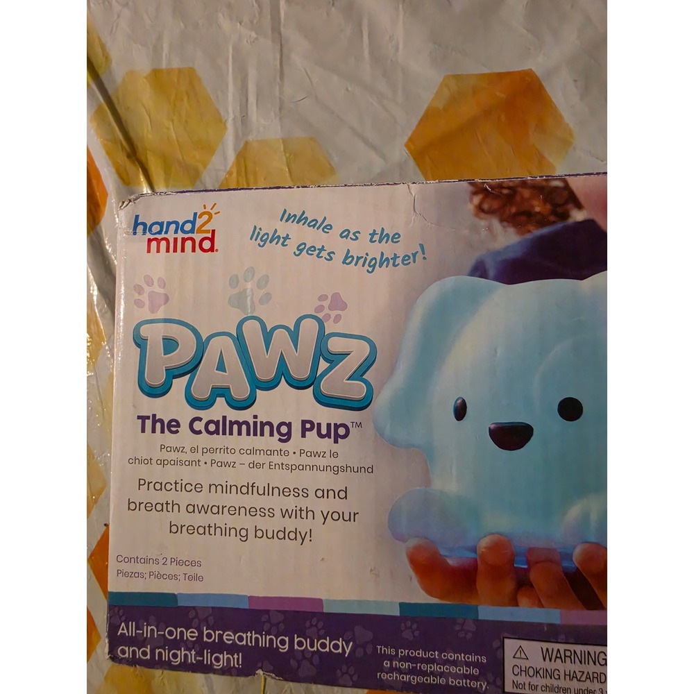 Hand2mind Pawz The Calming Pup Breathing Buddy Night Light 93384 Blue Puppy
